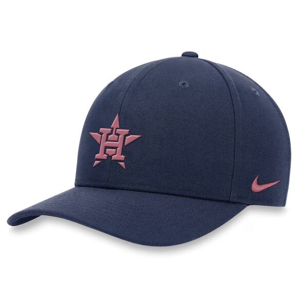 Houston Astros Nike Performance Club Dri-Fit Adjustable Hat Size M/L Navy Pink - Picture 1 of 4
